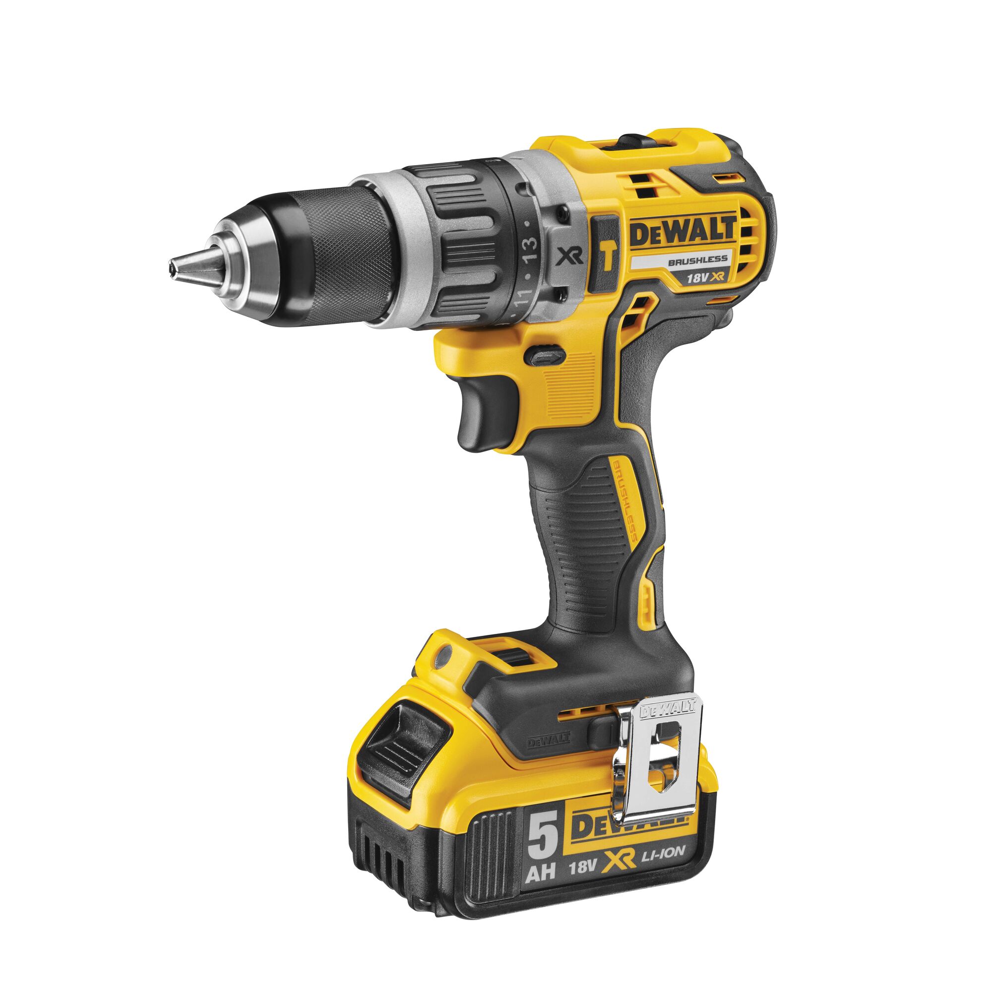 18V Li ion Brushless Compact Hammer Drill Driver 5.0Ah DEWALT