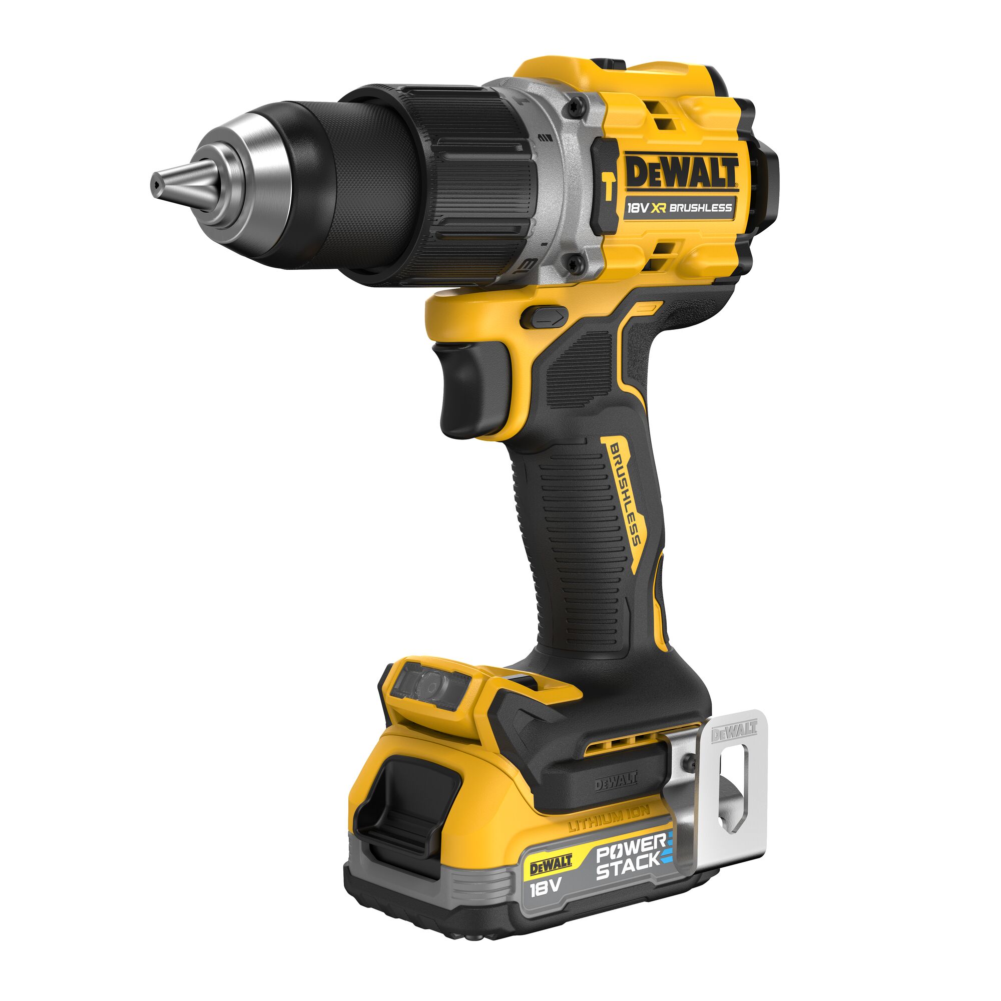 18V XR Brushless Hammer Drill Driver 2 X POWERSTACK DEWALT